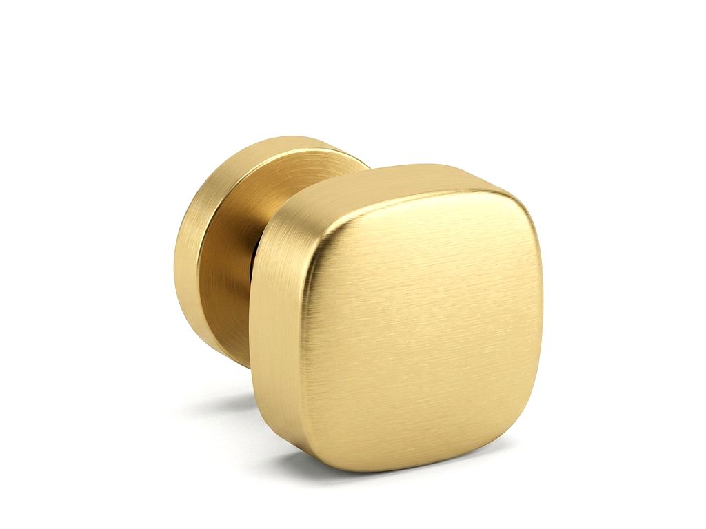 olivari_pomolo_fisso_roger_rosetta d47x10h ts-superoro_satinato.jpg Pomolo Fisso Roger d.55x55h Rosetta d.51x5h TS-SuperOro Satinato Olivari - immagine 1